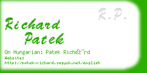 richard patek business card